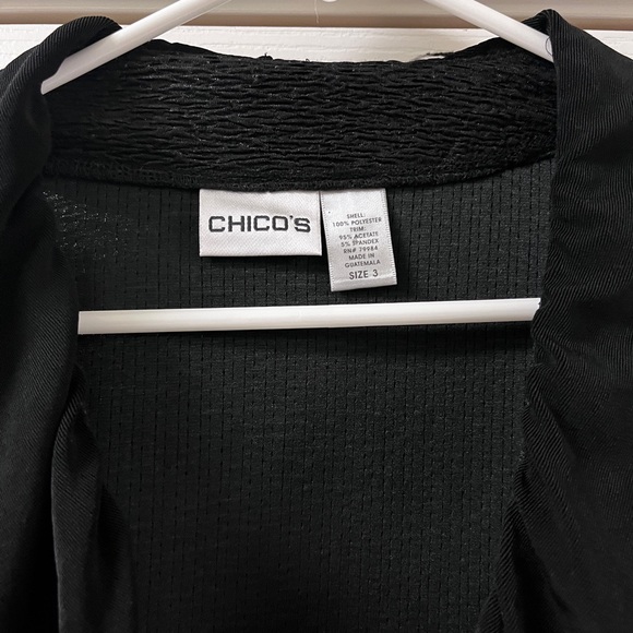 Chico's Black Ruffled Blazer - Picture 3 of 7